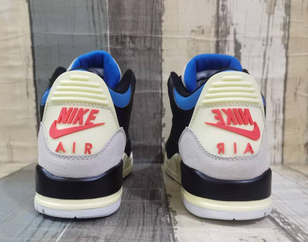 Air Jordan 3 Retro Men's Black-Blue-Red | Afterdark Frequency