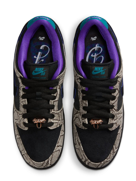 Nike SB Dunk Low Dashawn Jordan 'Snake Skin' Black/Fierce Purple | Sidewalk Afterhours